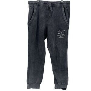 Lane 7 Sweatpants Mens 2XL Gray ALWAYS IN LOVE WITH THE VILLAIN Jogger